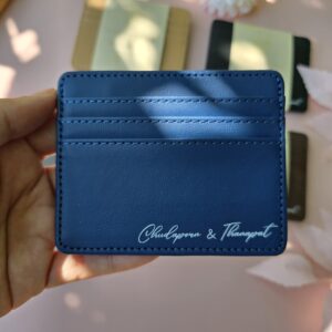 SEU-017 Card Holder ซองใส่บัตร สกรีน / ปั้มโลโก้ แบบ 4 ช่อง (สายคาด)