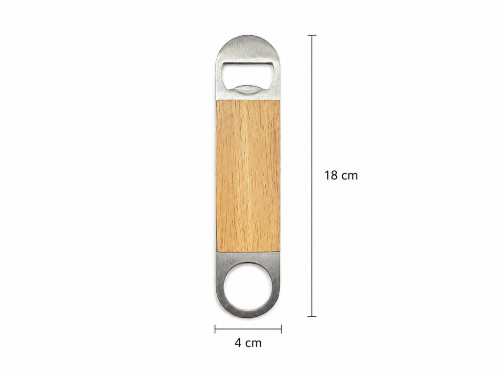 ที่เปิดขวดด้ามไม้ ขนาด 18×4 ซม. สกรีนโลโก้ / เลเซอร์ได้ ของพรีเมี่ยมองค์กร ( Wooden Bottle Opener 18×4 cm Custom Logo