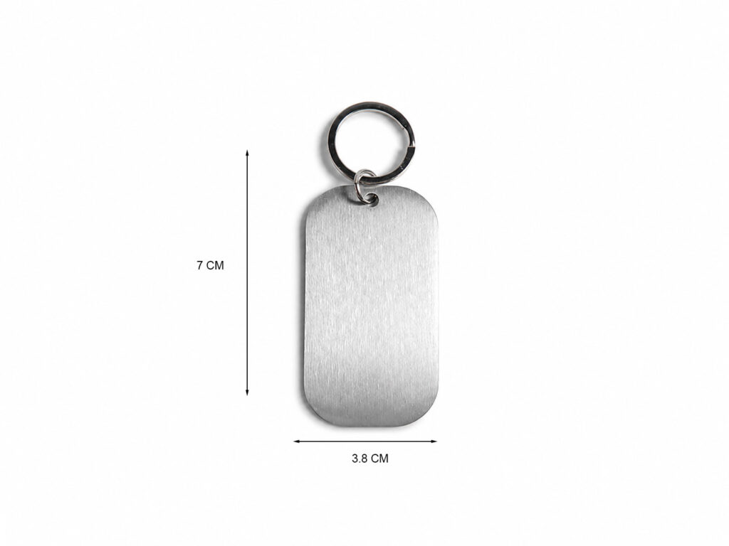 พวงกุญแจ Tag สแตนเลส โลโก้บริษัท 3.8×7 CM