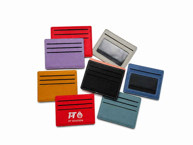 Card Holder หนัง PU ใส่บัตร ปั๊มโลโก้องค์กร ของพรีเมียมสั่งผลิต