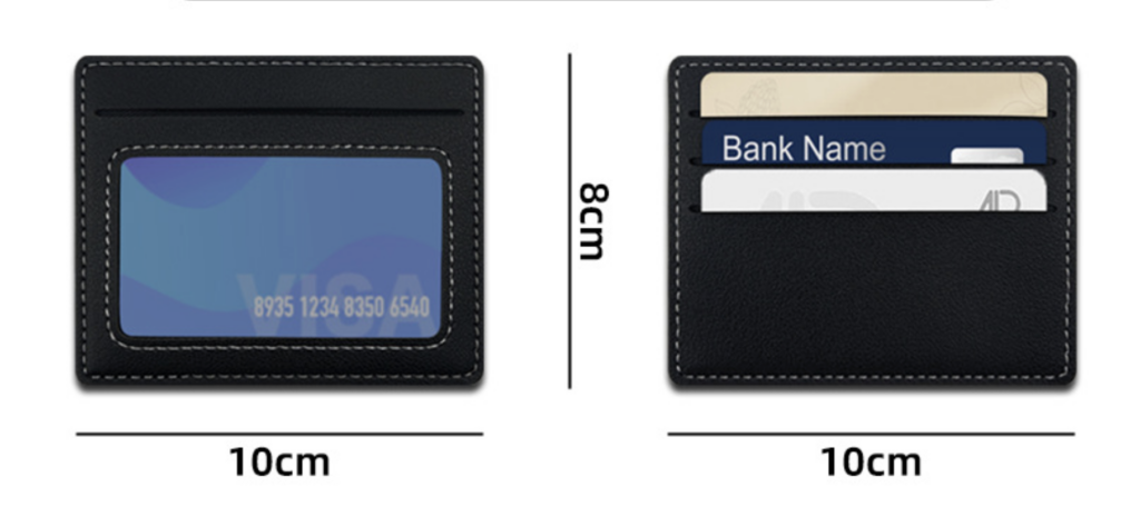 Card Holder หนัง PU ใส่บัตร 4 ช่อง ปั๊มโลโก้องค์กรได้